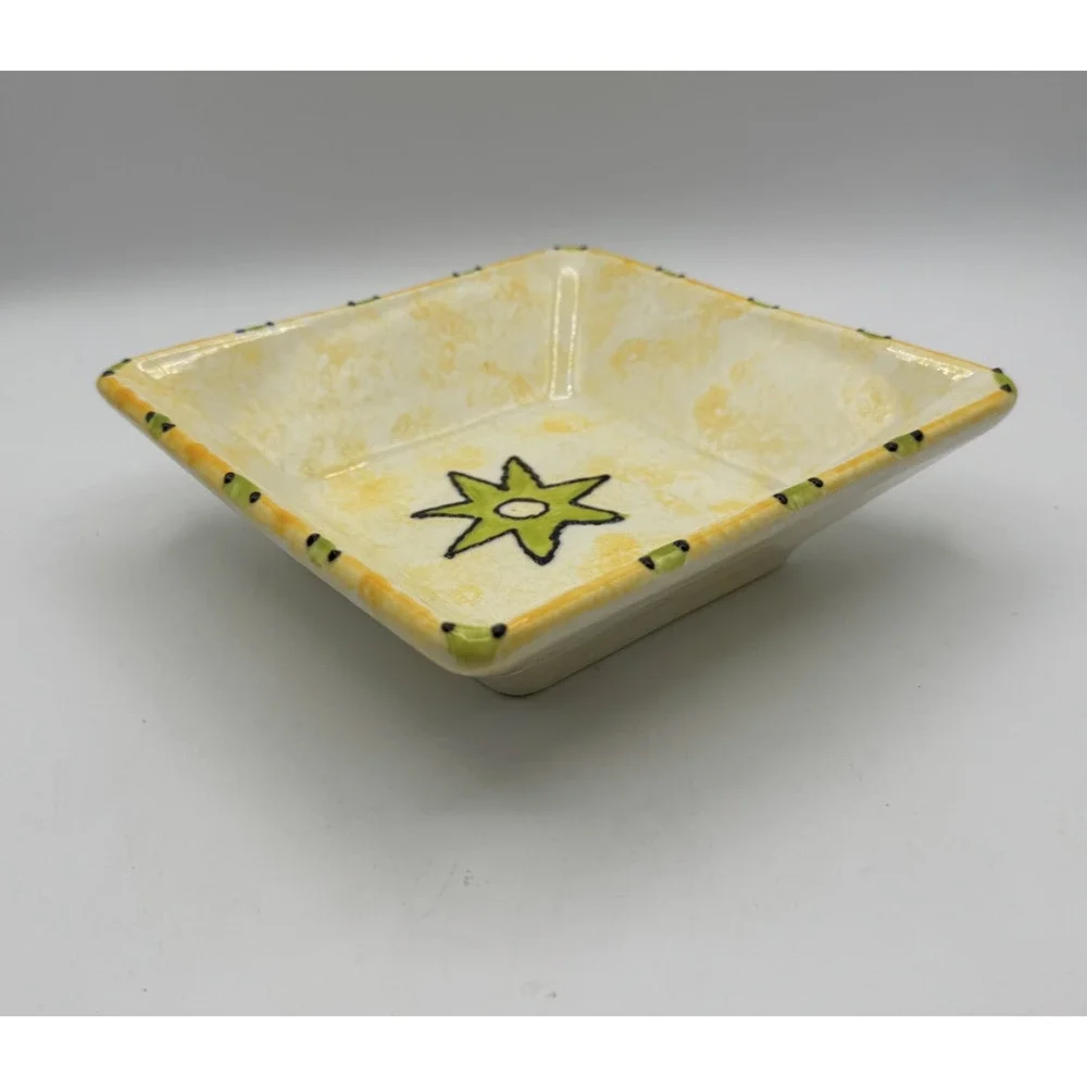 Hand Painted Ceramic Spanish Trinket Dish 8